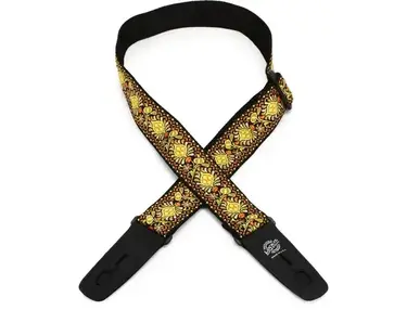 Lock-It Straps Retro Vintage Series jacquard Strap with Locking Ends - Lemon Chill