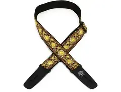 Lock-It Straps Retro Vintage Series jacquard Strap with Locking Ends - Lemon Chill
