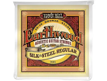 Ernie Ball 2043 Earthwood 80/20 Bronze Silk and Steel Acoustic Guitar Strings
