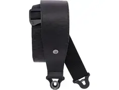 D'Addario Comfort Leather Auto Lock Guitar Strap Black 3 in.