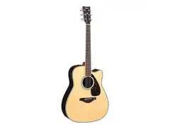 Yamaha FGX730SC Solid Top Cutaway Acoustic/Electric Guitar Natural main image
