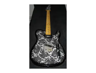 Crook Black and White Paisley Telecaster