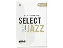 D'Addario Organics Select Jazz Filed Alto Saxophone Reeds - 3 Soft (10-pack)