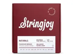 Stringjoy 10-50 12-String Extra Light Gauge Naturals - Phosphor Bronze Acoustic Guitar Strings