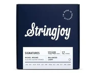 Stringjoy 10-48 12-String Balanced Light Gauge Signatures - Nickel Wound Electric Guitar Strings