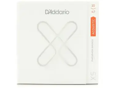 D'Addario XSAPB1047 XS Phosphor Bronze Coated Acoustic Guitar Strings - .010-.047 Extra Light