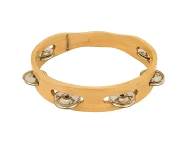 CP 8" Headless Single Row Wood Tambourine 8 in