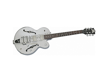 Normandy Chrome Archtop Guitar with Bigsby Vibrato Tailpiece
