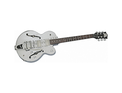Normandy Chrome Archtop Guitar with Bigsby Vibrato Tailpiece