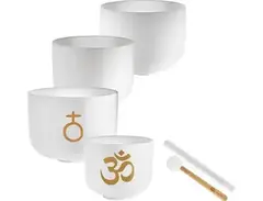 Meinl Sonic Energy 4-piece Om Crystal Singing Bowl Set
