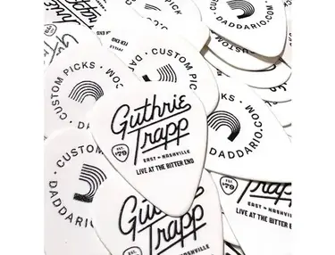 D'addario White Celluloid Custom Picks, Standard, 1-sided, Medium