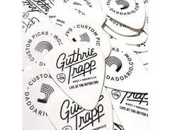 D'addario White Celluloid Custom Picks, Standard, 1-sided, Medium