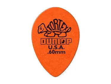 Dunlop 423R060 Tortex Small Teardrop Guitar Picks 0.60mm