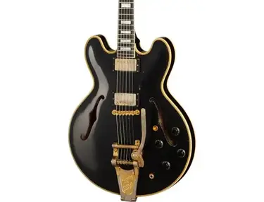 Gibson Custom Keith Richards 1960 ES-355 Electric Guitar - Ebony, Murphy Lab Aged