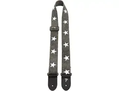 Perri's 2" Cotton Guitar Strap With Leather Ends Printed Stars 2 in. main image