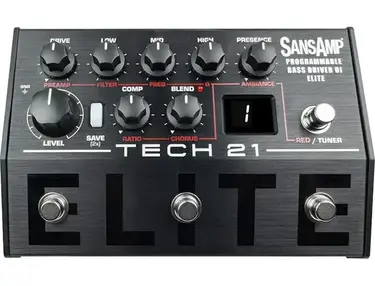 Tech 21 SansAmp Programmable Bass Driver ELITE Preamp Pedal