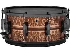Ludwig Hammered Raw Polished Copper Snare Drum