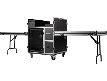 Gator GTOUR-MIXER-12U-2D2T Mixer Flight Case with Fold-out Table