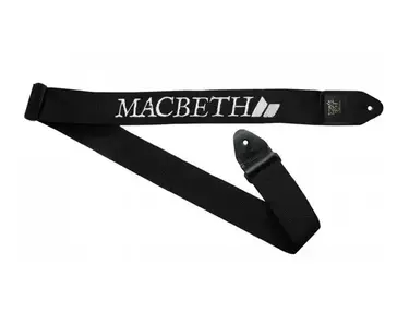 Macbeth Black & White Guitar Strap