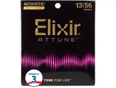 Elixir Strings 21102 Attune Phosphor Bronze Acoustic Guitar Strings