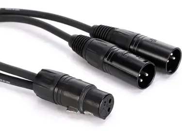 Pro Co YMXF2XM-1 XLR Female to Dual XLR Male Y-Cable - 1 foot