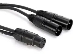 Pro Co YMXF2XM-1 XLR Female to Dual XLR Male Y-Cable - 1 foot main image