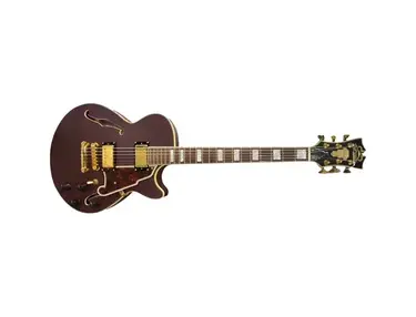 D'Angelico DLX Purple Hollow Body Electric Guitar