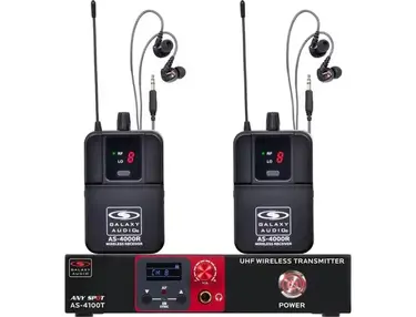 Galaxy Audio AS-4100-2 Twin Wireless Personal In-ear Monitor System
