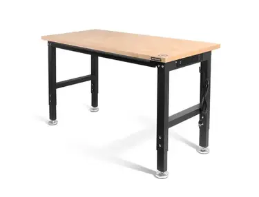 WORKPRO 48"/60" Adjustable Workbench 2000 LBS Load Capacity Hardwood Worktable with Power Outlets