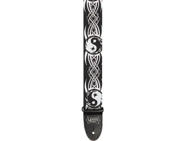 Levy's MP-15 Nylon - Yin/Yang Pattern Black/White Guitar Strap