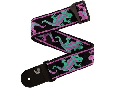 D'Addario Vintage Planet Waves Lizards Guitar Strap Purple