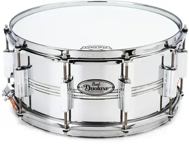 Pearl DuoLuxe Chrome over Brass Snare Drum - 6.5 x 14-inch