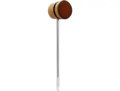Low Boy Leather Daddy Bass Drum Beater - Lightweight - Natural with Black Stripes main image