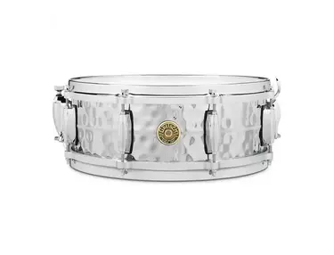 Gretsch USA 14" x 5" Hammered Chrome over Brass Snare Drum