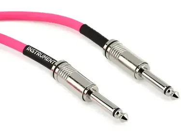 Ernie Ball P06418 Flex Straight to Straight Instrument Cable - 20-foot, Pink