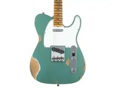Fender Custom Shop '65 Telecaster Custom Heavy Relic Maple Electric Guitar - Aged Sherwood Green