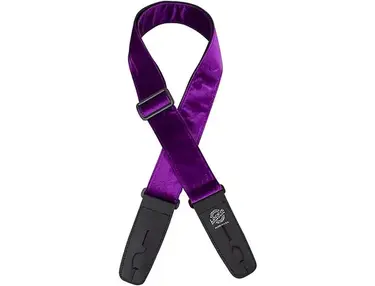 Lock-It Straps 2" Crushed Velvet Locking Guitar Strap Purple