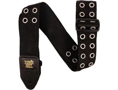Ernie Ball Hole Lotta Metal Grommet Premium Guitar Strap Silver 2 in.