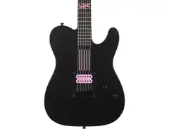 Schecter Guitar Research Machine Gun Kelly PT With Hot Pink Line Graphics Electric Guitar Satin Black