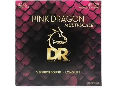 DR Strings Pink Dragon Electric Bass Guitar Strings
