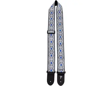 Perri's Jacquard Guitar Strap Royal Silver 2 in.