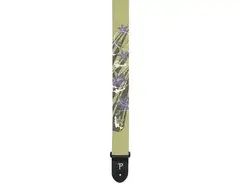 Perri's Perris Cotton Guitar Strap With Screen Printed Design Cream-Flowers main image