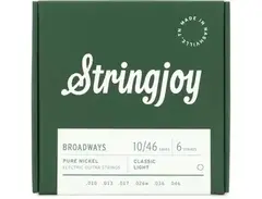 Stringjoy Broadways Classic Pure Nickel Electric Guitar Strings - .010 - .046 Light