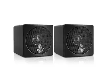 Pyle Home PCB3BK Mini Cube Bookshelf Speaker