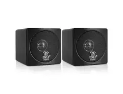 Pyle Home PCB3BK Mini Cube Bookshelf Speaker