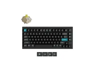 Keychron Q1 Ultra 8K Wireless Mechanical Keyboard (Black, Keychron Silk POM Banana Switches)