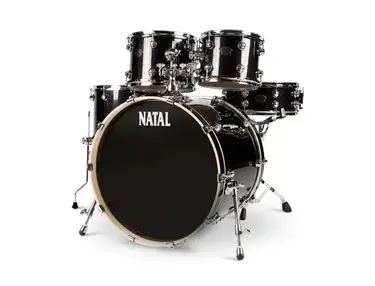 Natal Drums Natal Originals Maple 22 Black Sparkle Drum Set