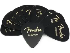 Fender 351 Shape Premium Celluloid Picks - Medium Black 12-pack