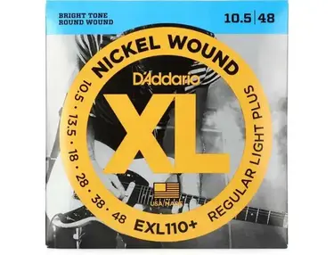 D'Addario EXL110+ XL Nickel Wound Electric Guitar Strings 10.5-48 Regular Plus
