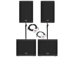Mackie Thump15v4 Powered PA Speaker Stage Bundle